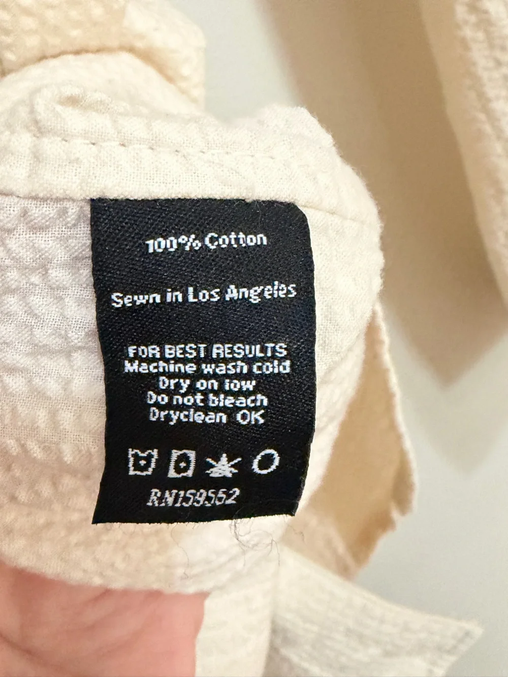 Monadic Aetna Bone Seersucker Japanese Cotton Utility Shirt Made in LA Size S - Picture 6 of 9
